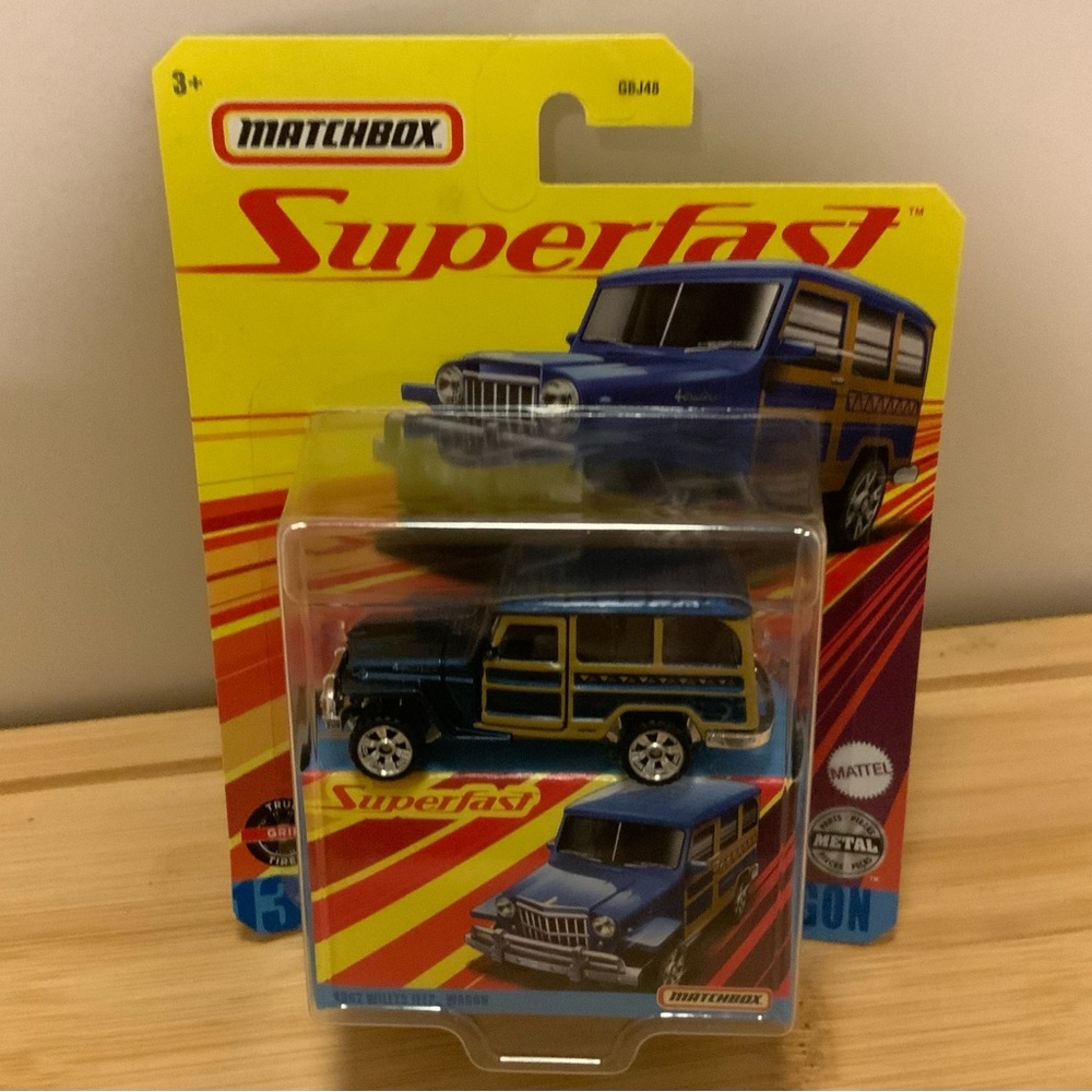 Matchbox Superfast Blue and Gold Woody Wagon  Car